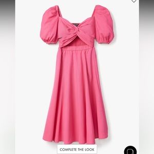 New Never Worn Kate Spade Twist Bodice Puff Sleeve Dress Size 2